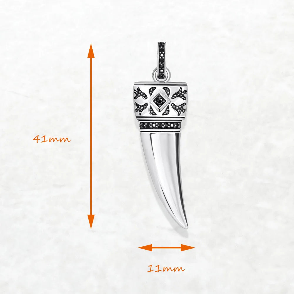 Wolf Tooth Pendant - 925 Silver