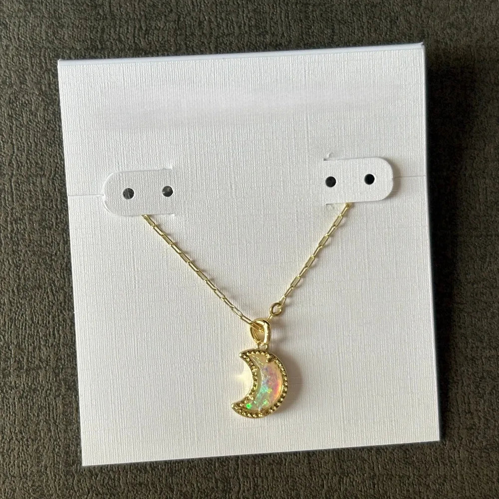 Kendra Scott Halloween White Opalescent Resin Moon Gold-plated