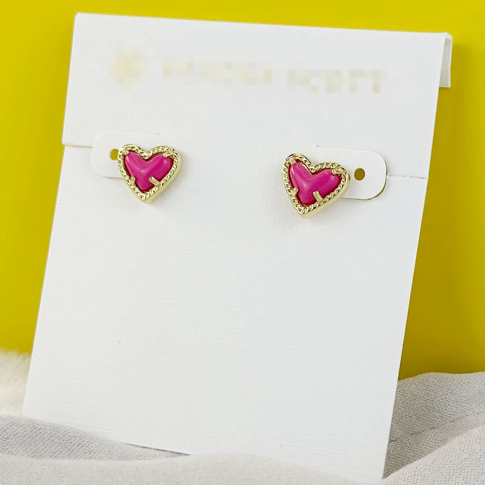 Kendra Scott Gold Heart Stud Earrings