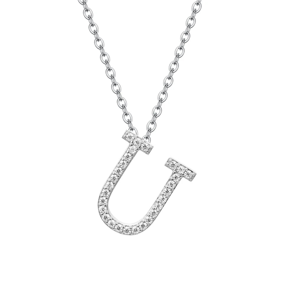 Moissanite Letter Pendant 925