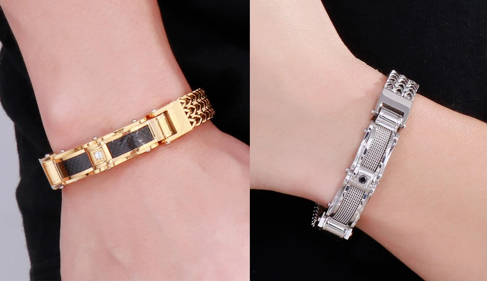 Goma Luxury Men's Gold Color Bracelet