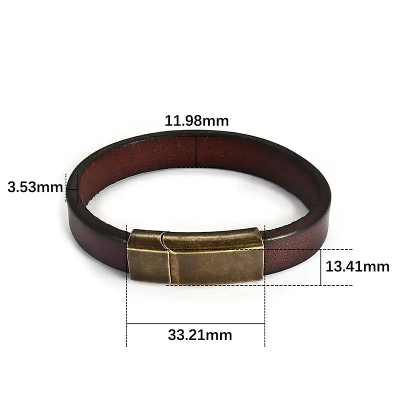 Punk Braided Leather Bracelet