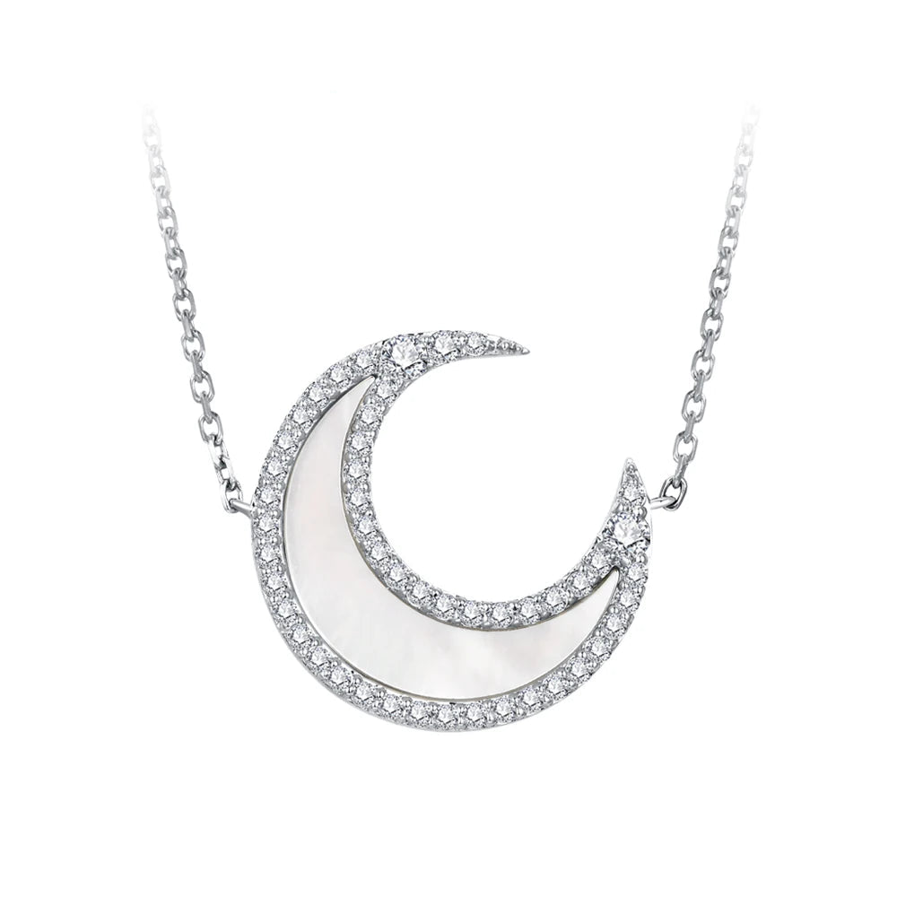 Luxury Moon Moissanite Necklace