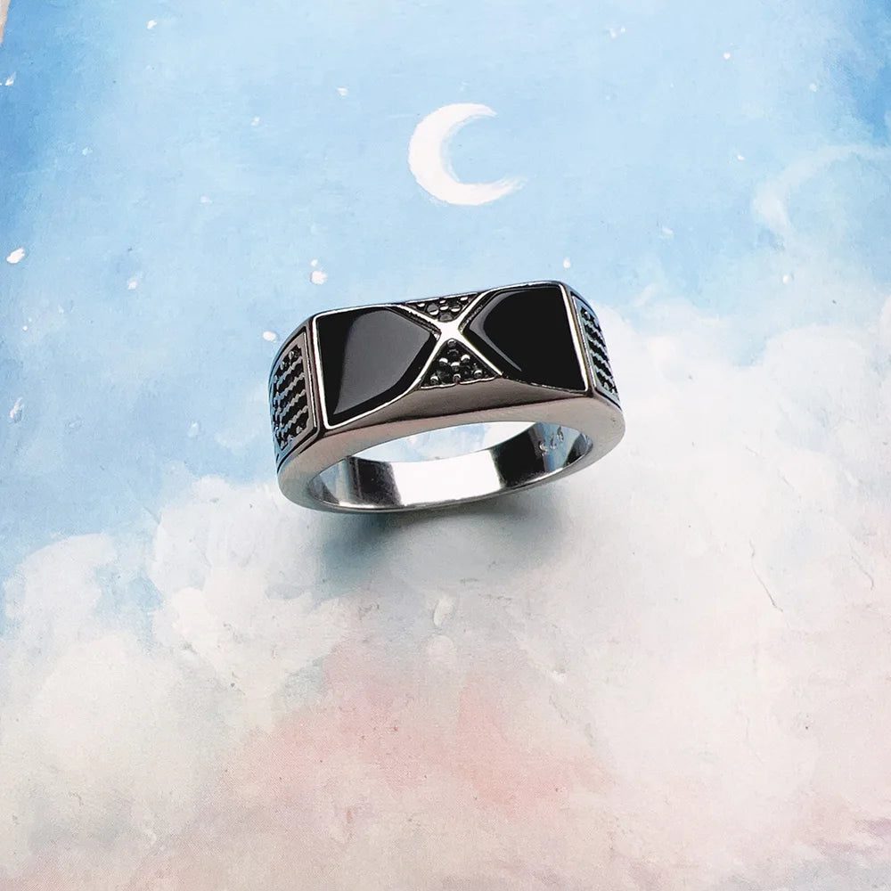 Black Pyramid Signet Ring