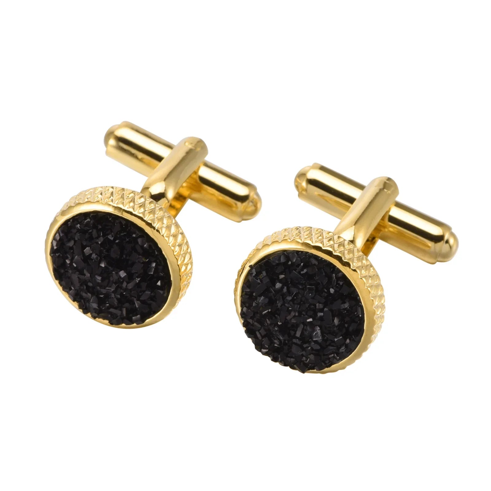 Crystal Round Cufflinks