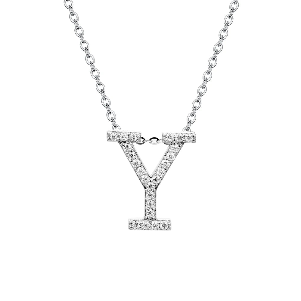 Moissanite Letter Pendant 925