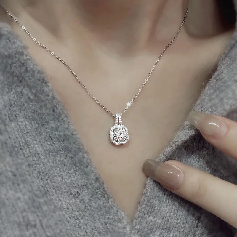 Petite & Pretty Square Moissanite Necklace