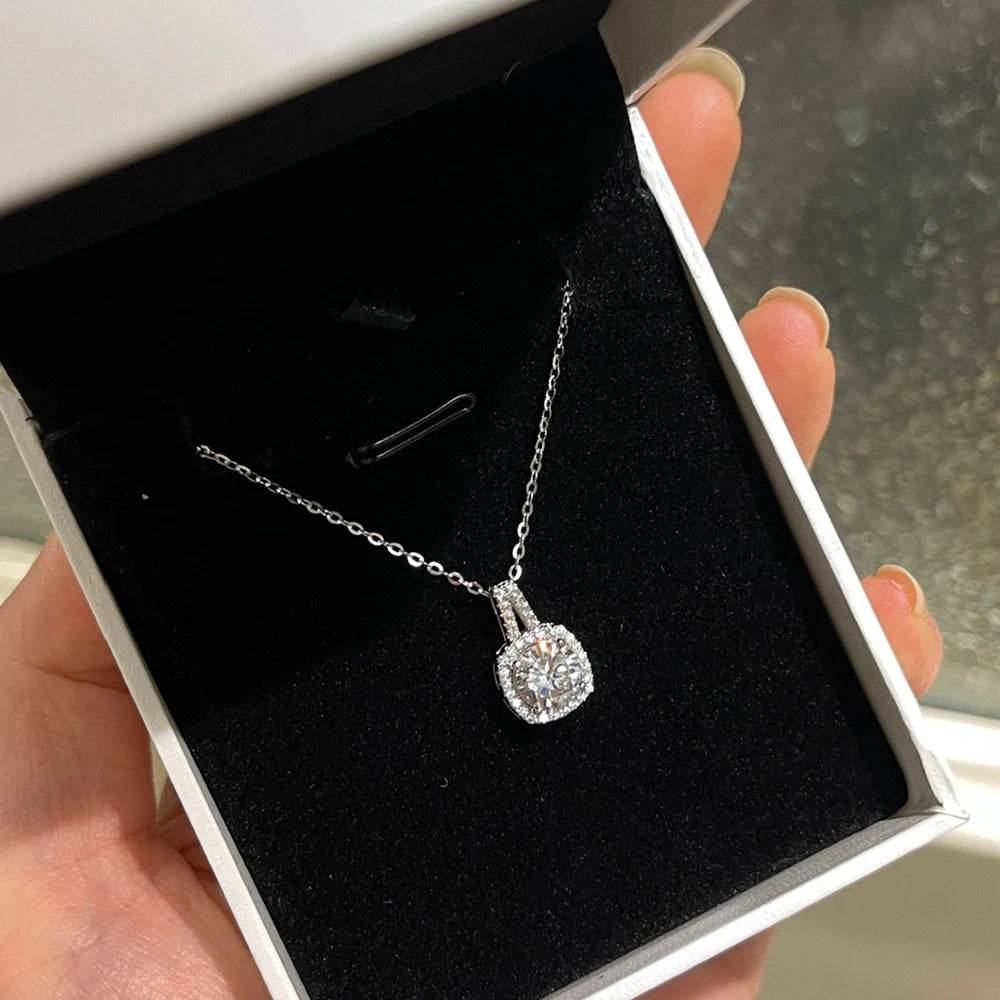 Petite & Pretty Square Moissanite Necklace
