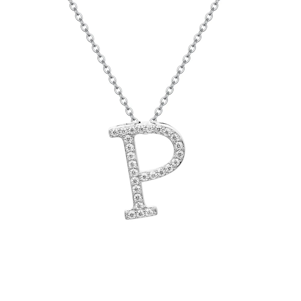 Moissanite Letter Pendant 925