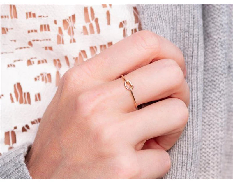 Heart-Shape Gold Ring – 14K Gold-Filled Minimalist Boho Knuckle Ring | Elegant Stacking Jewelry