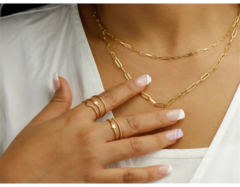 Heart Stacking Ring – 14K Gold Filled Minimalist Knuckle Ring | Boho Chic