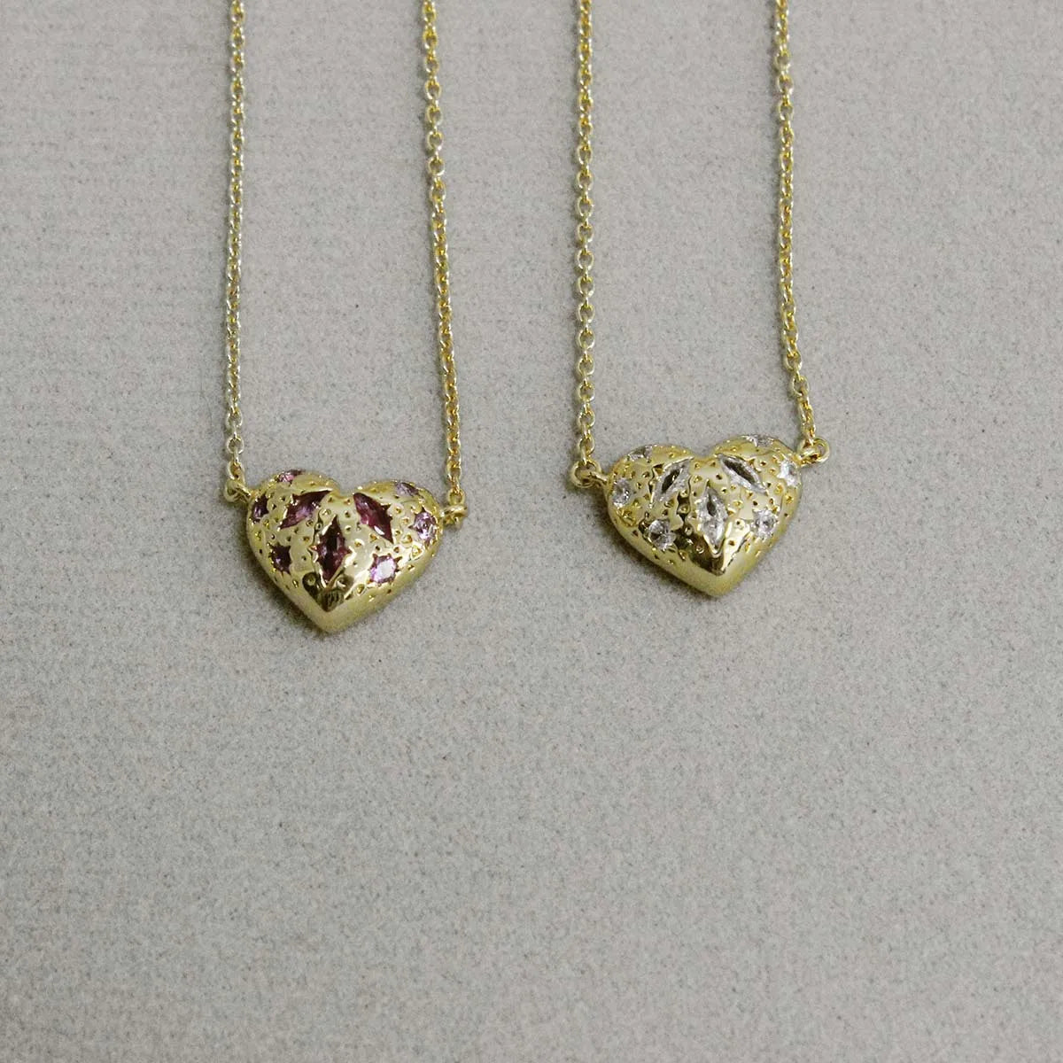 Kendra Scott Holland Gold Heart Short Pendant Necklace Pink Crystal