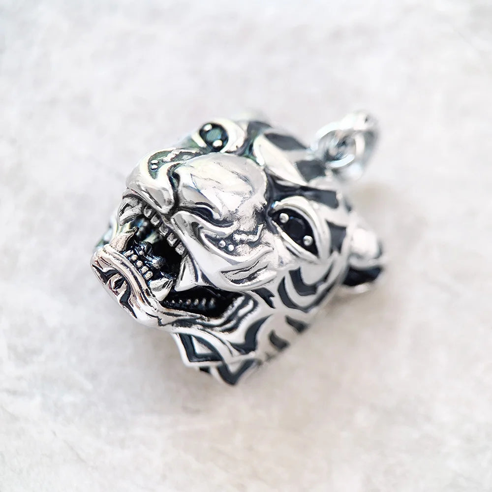 Blackened Tiger Silver Pendant