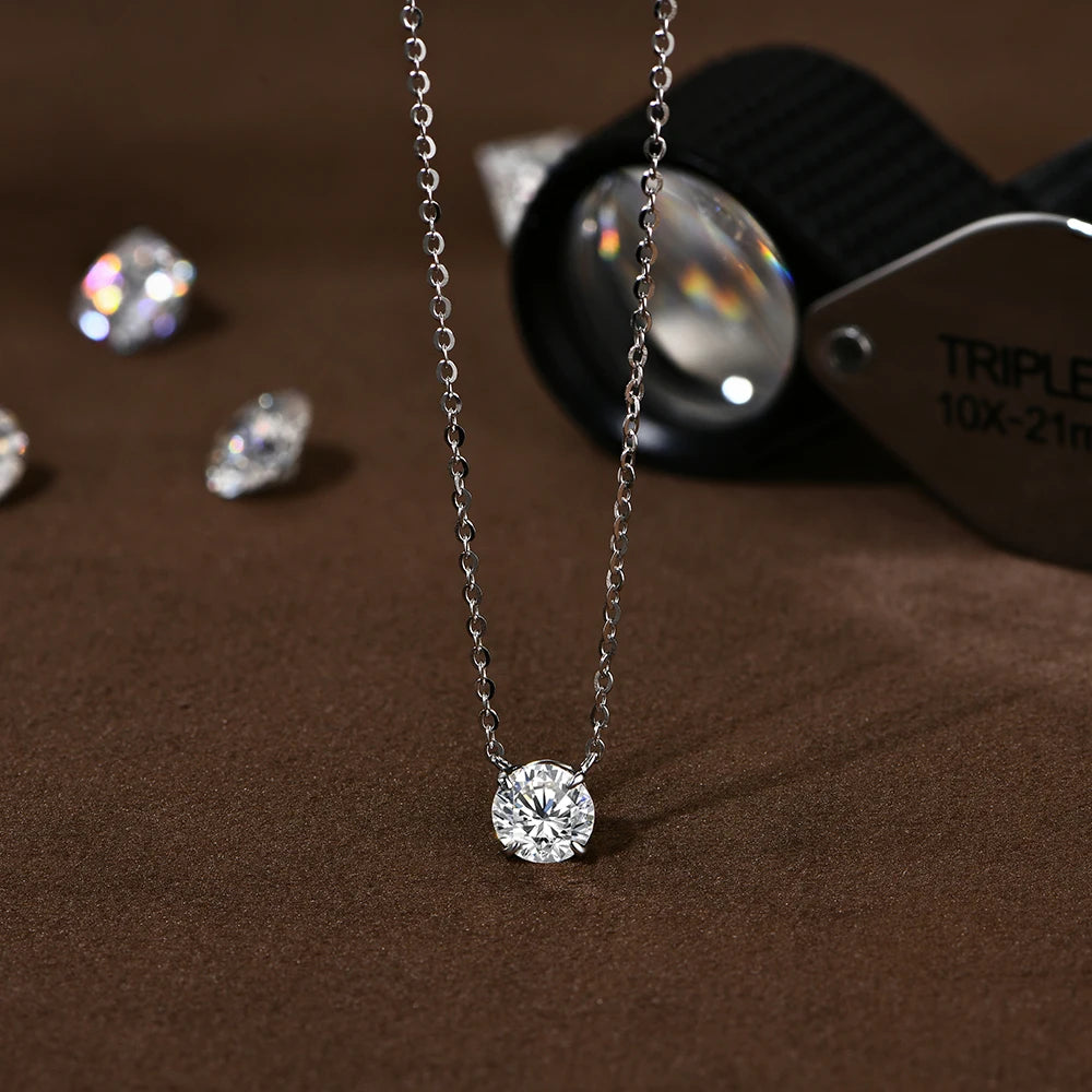 Whispers of Light Pendant 0.5CT - 2 CT Moissanite Necklace