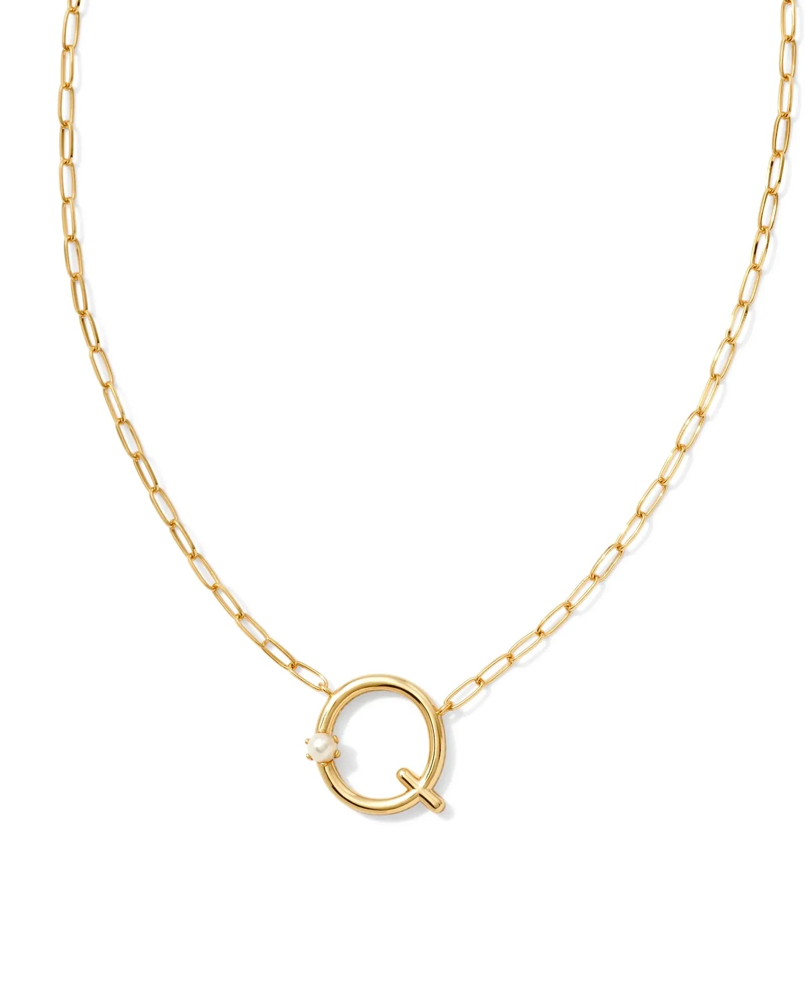 Kendra Scott Pearl Initial Pendant Necklace…