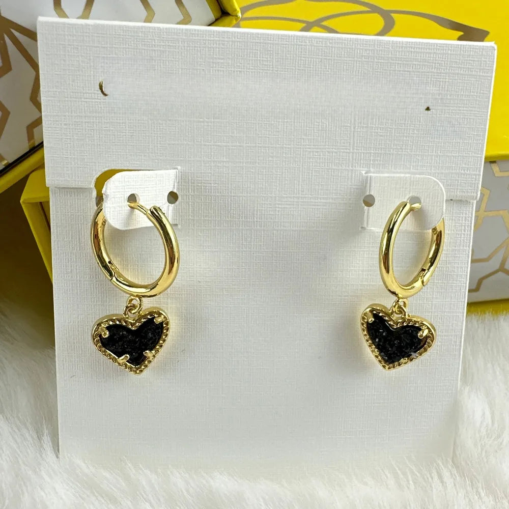 Kendra Scott Gold Heart Huggie Hoop Earrings