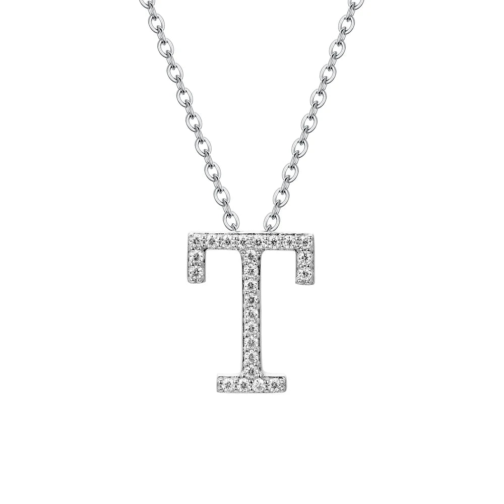 Moissanite Letter Pendant 925