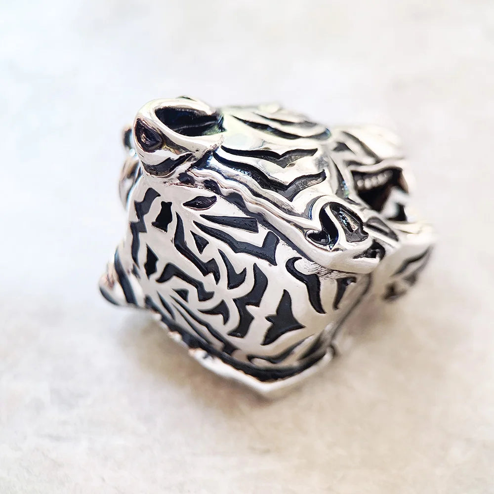 Blackened Tiger Silver Pendant