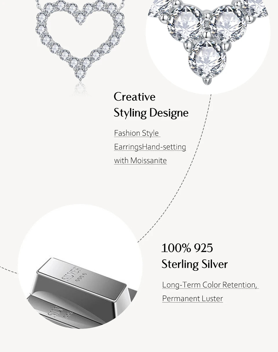 Timeless Love Pendant Moissanite Necklace