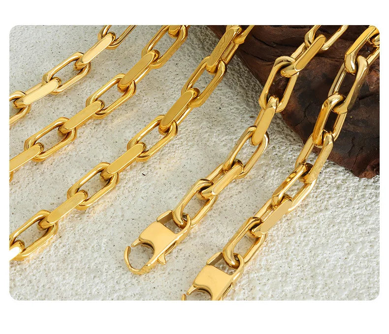 Gold-Plated Luxury Necklace & Bracelet Set