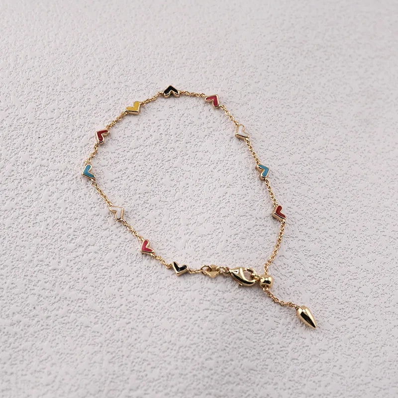 Kendra Scott Enamel Heart Chain Bracelet