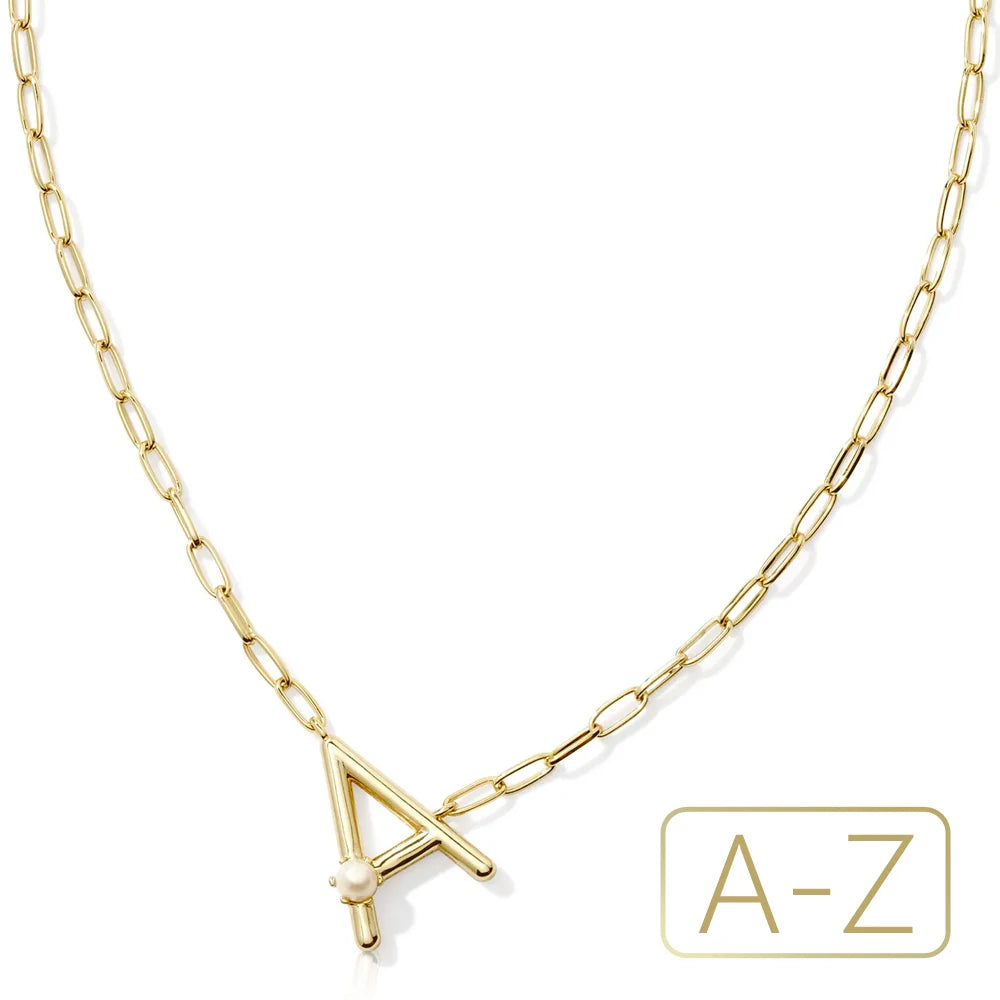 Kendra Scott Pearl Initial Pendant Necklace…