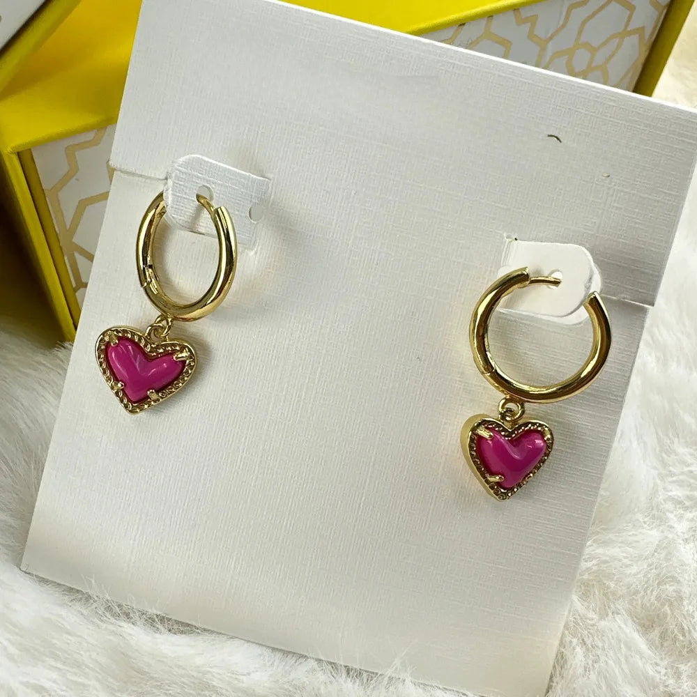 Kendra Scott Gold Heart Huggie Hoop Earrings