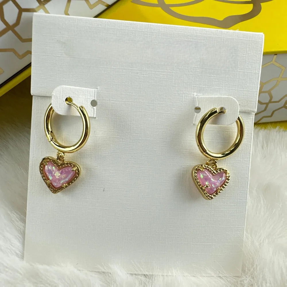 Kendra Scott Gold Heart Huggie Hoop Earrings