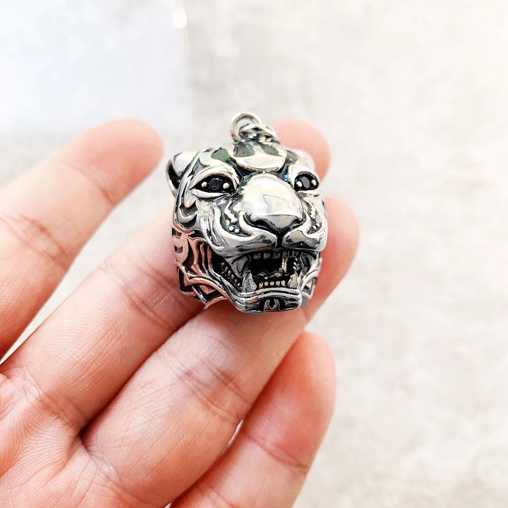Blackened Tiger Silver Pendant