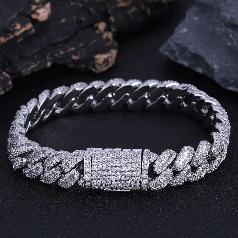 12MM Cuban Link Bling Bracelet