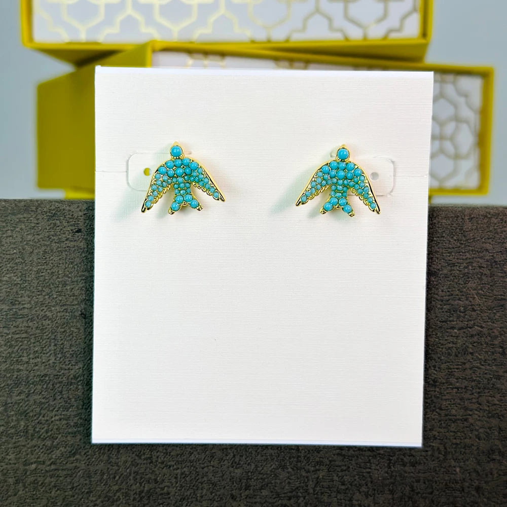 Melody Bird Gold Stud Earrings- Kendra Scott
