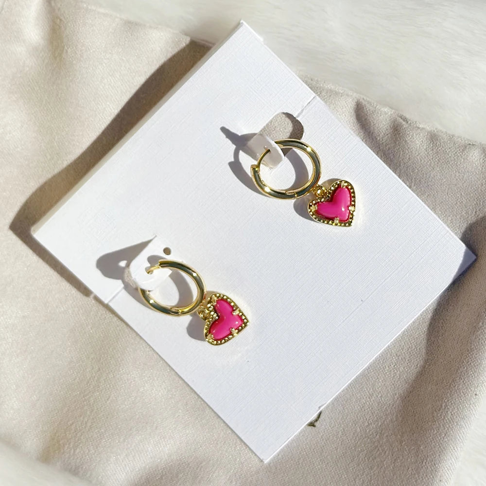 Kendra Scott Gold Heart Huggie Hoop Earrings