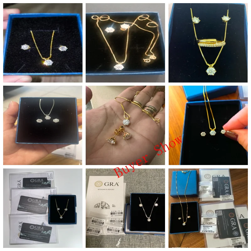 Celestial Dream Duo Moissanite Pendant Necklace & Earrings