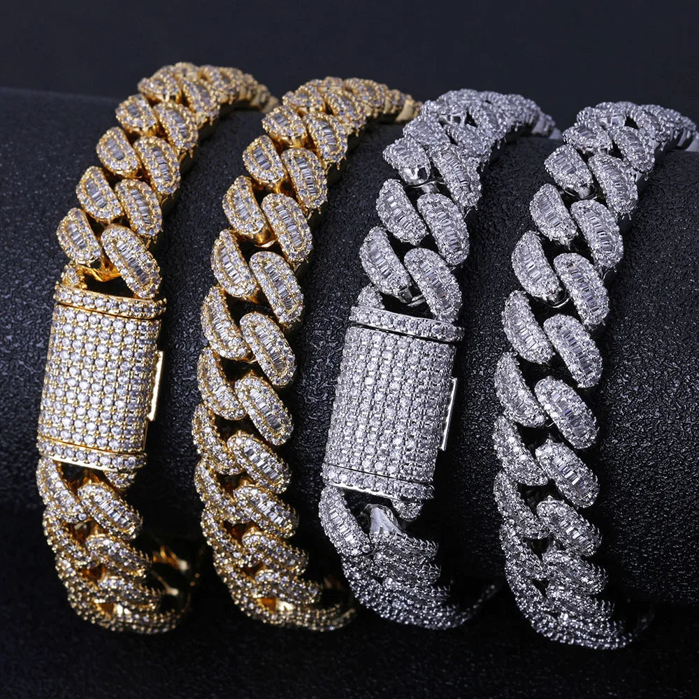 12MM Cuban Link Bling Bracelet