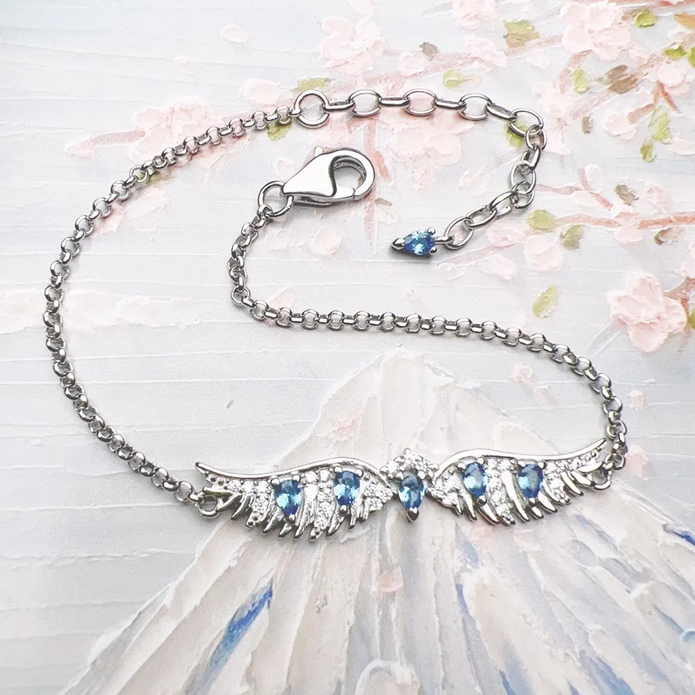 925 Sterling Silver Phoenix Wing Charm Bracelet | Bohemian Jewelry for Women