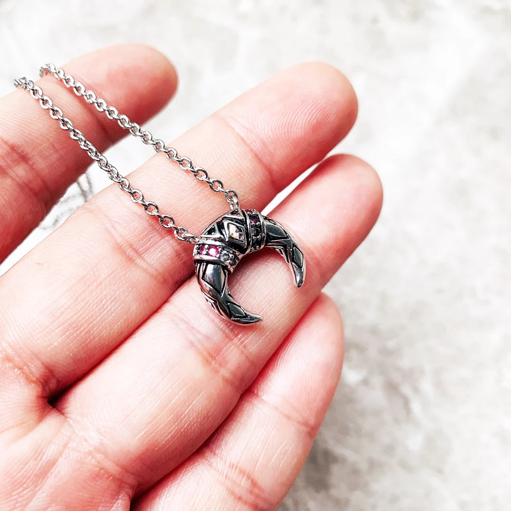 Tiger Tooth Silver Pendant