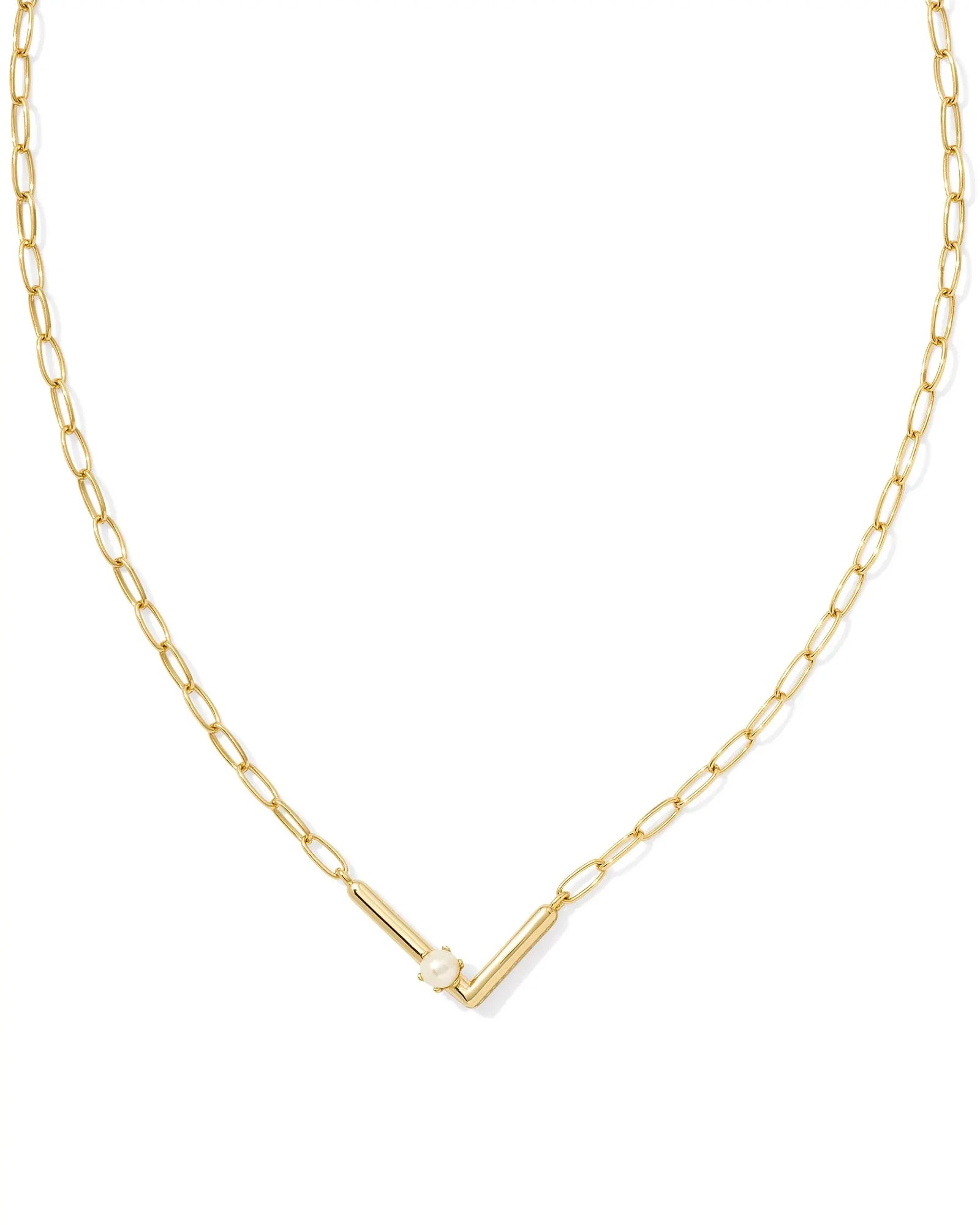 Kendra Scott Pearl Initial Pendant Necklace…