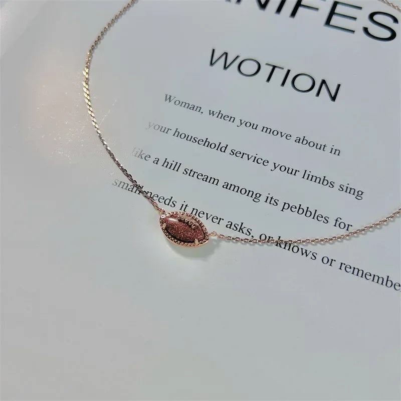 Kendra Scott Football Gold Short Pendant Necklace Goldstone