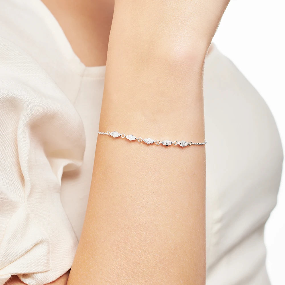 Modern Touch Sterling Silver Bracelet