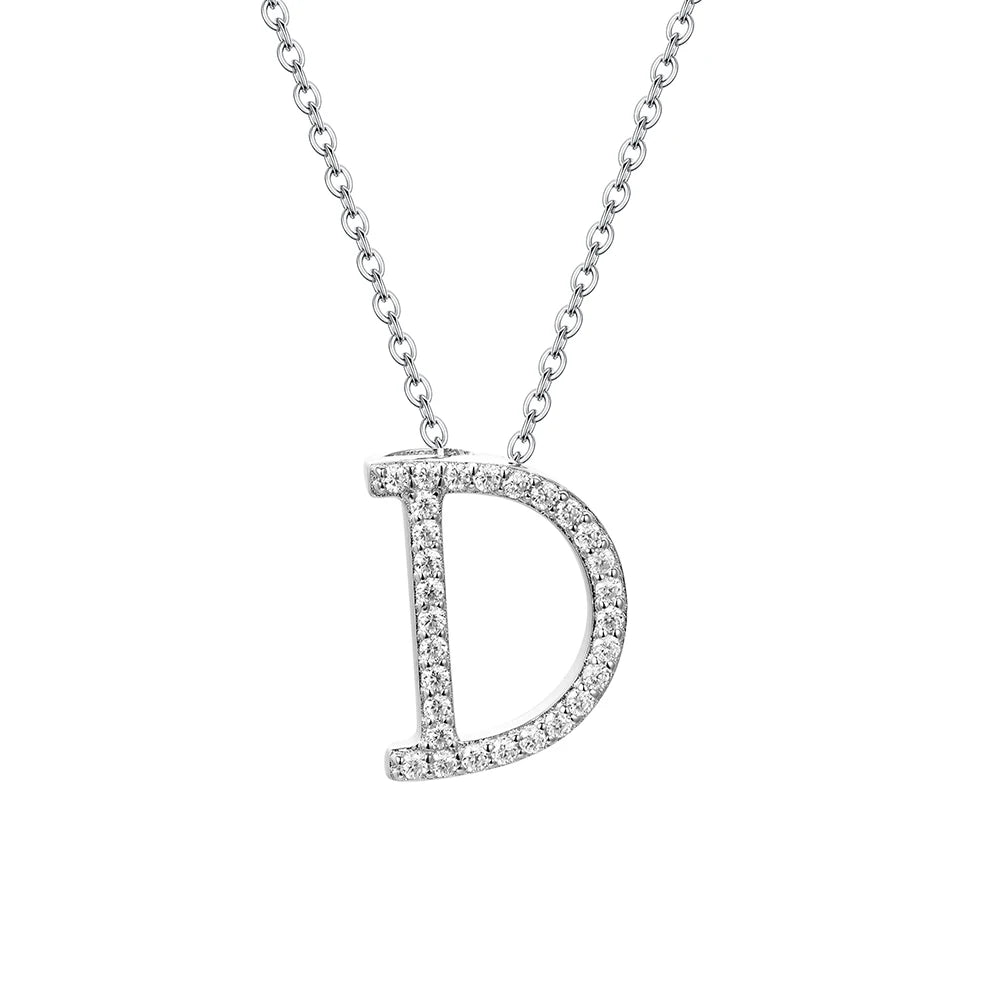 Moissanite Letter Pendant 925
