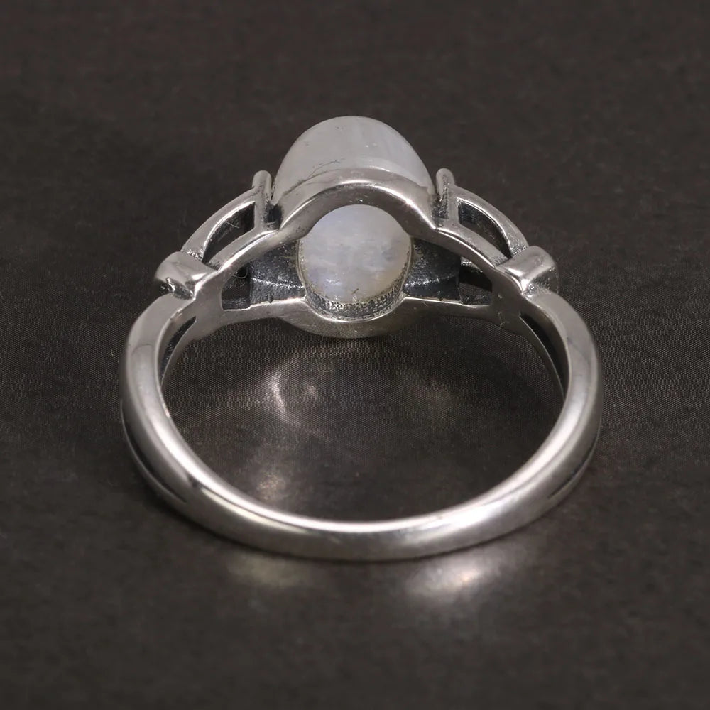 Bella Moonstone Silver Ring