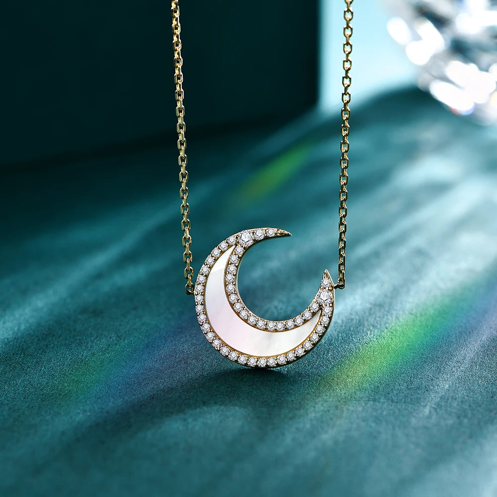 Luxury Moon Moissanite Necklace