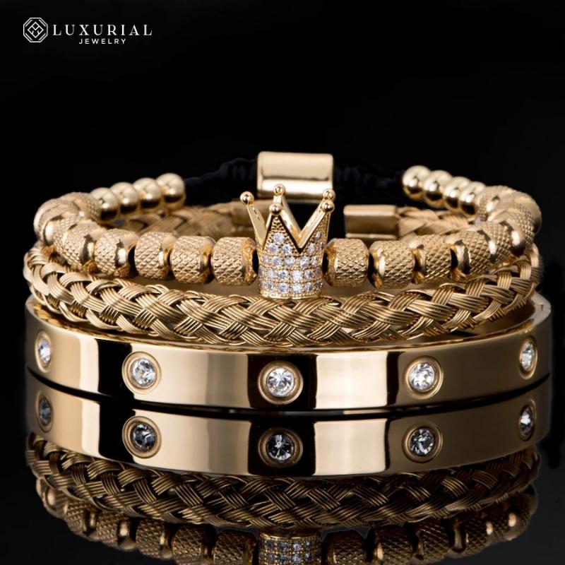 Luxury Crown Charm Bracelet for Men