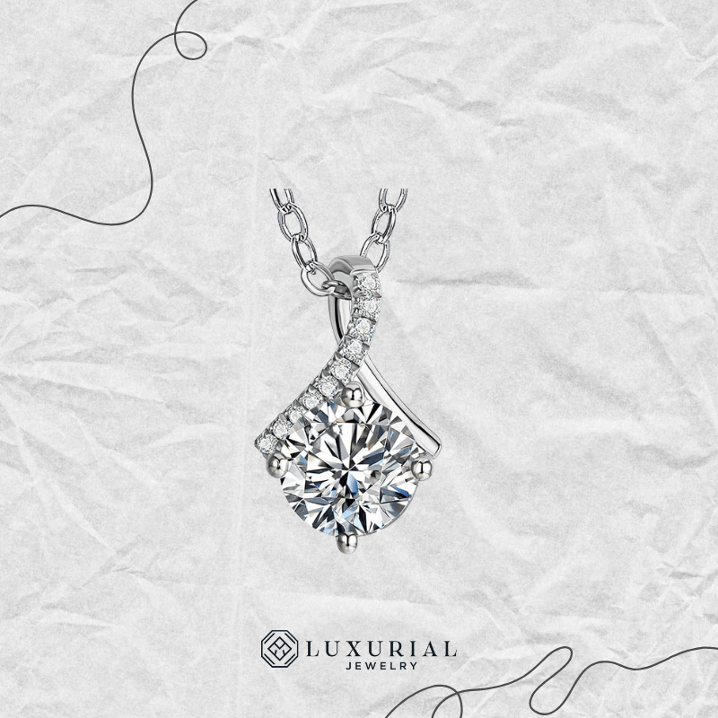 Moissanite Silver Pendant