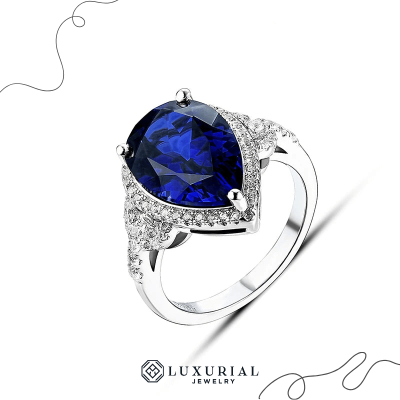 Blue Sapphire Silver Ring