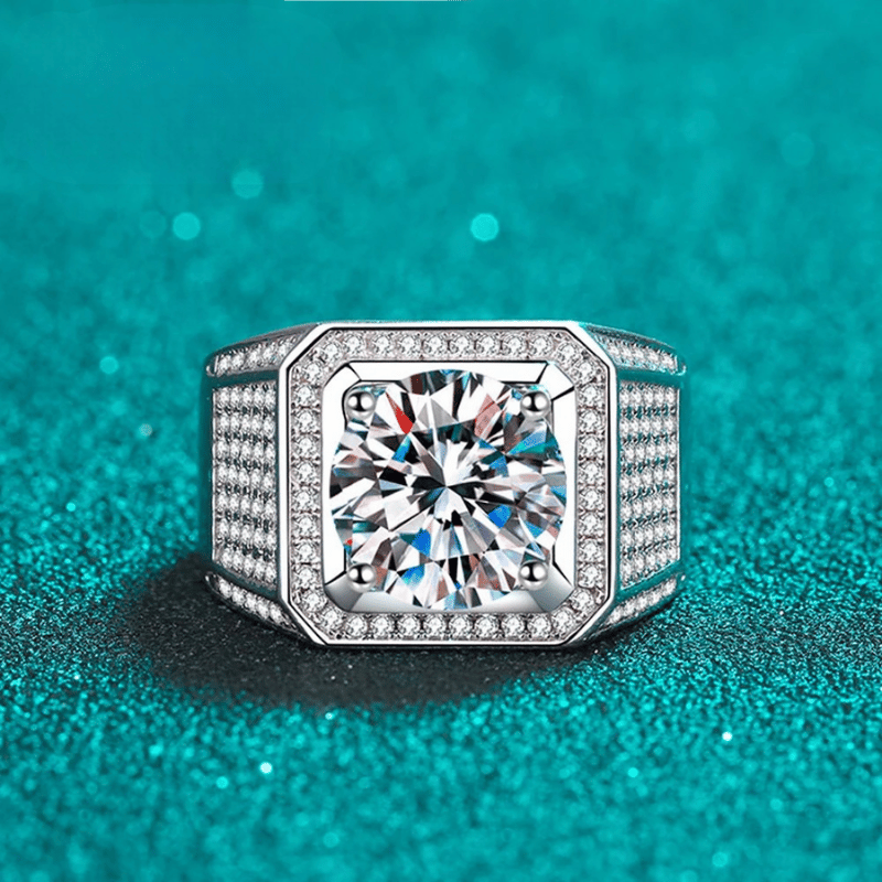 5ct Moissanite Sterling Silver Eternity Ring