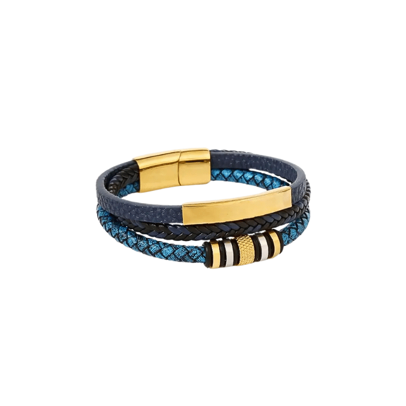 Blue Luxury Leather Bracelet