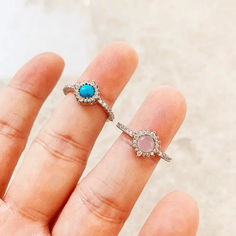 Shimmering Stone Ring for Women
