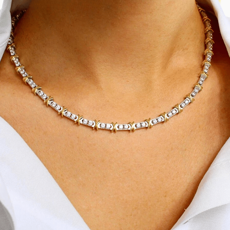 Iced Out Cross Heart Necklace