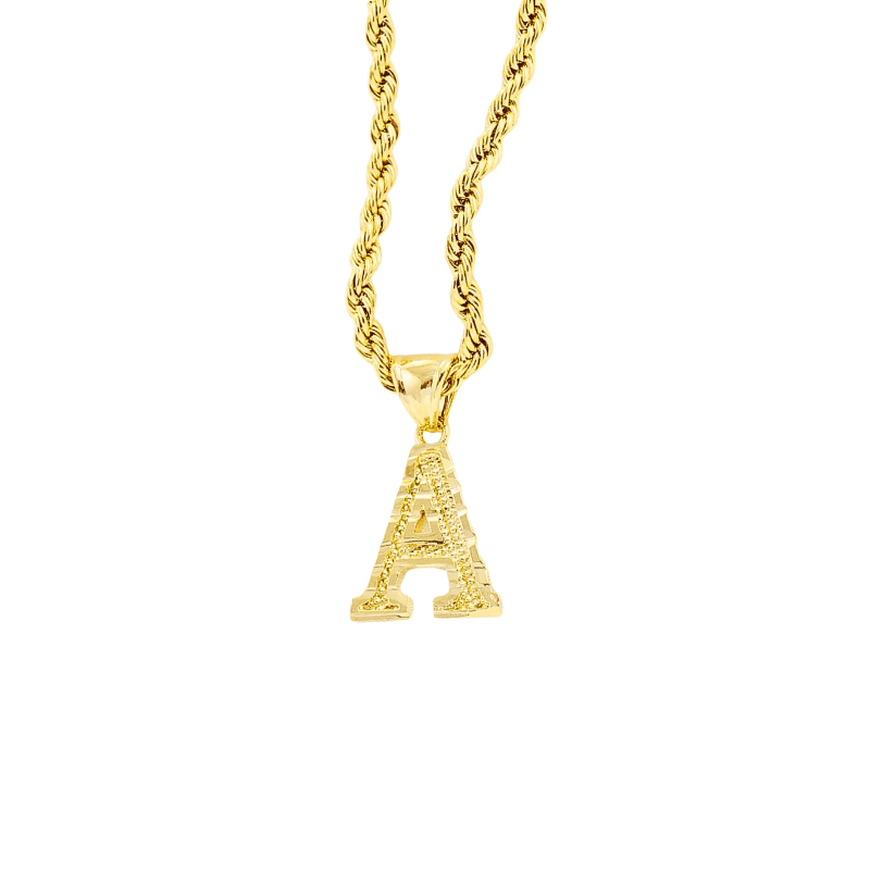 Gold Plated Initial Letter Necklace
